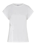 T-shirt Bianco Ottico in Cotone con Fiocco Laterale-Marella-T-shirt-Vittorio Citro Boutique