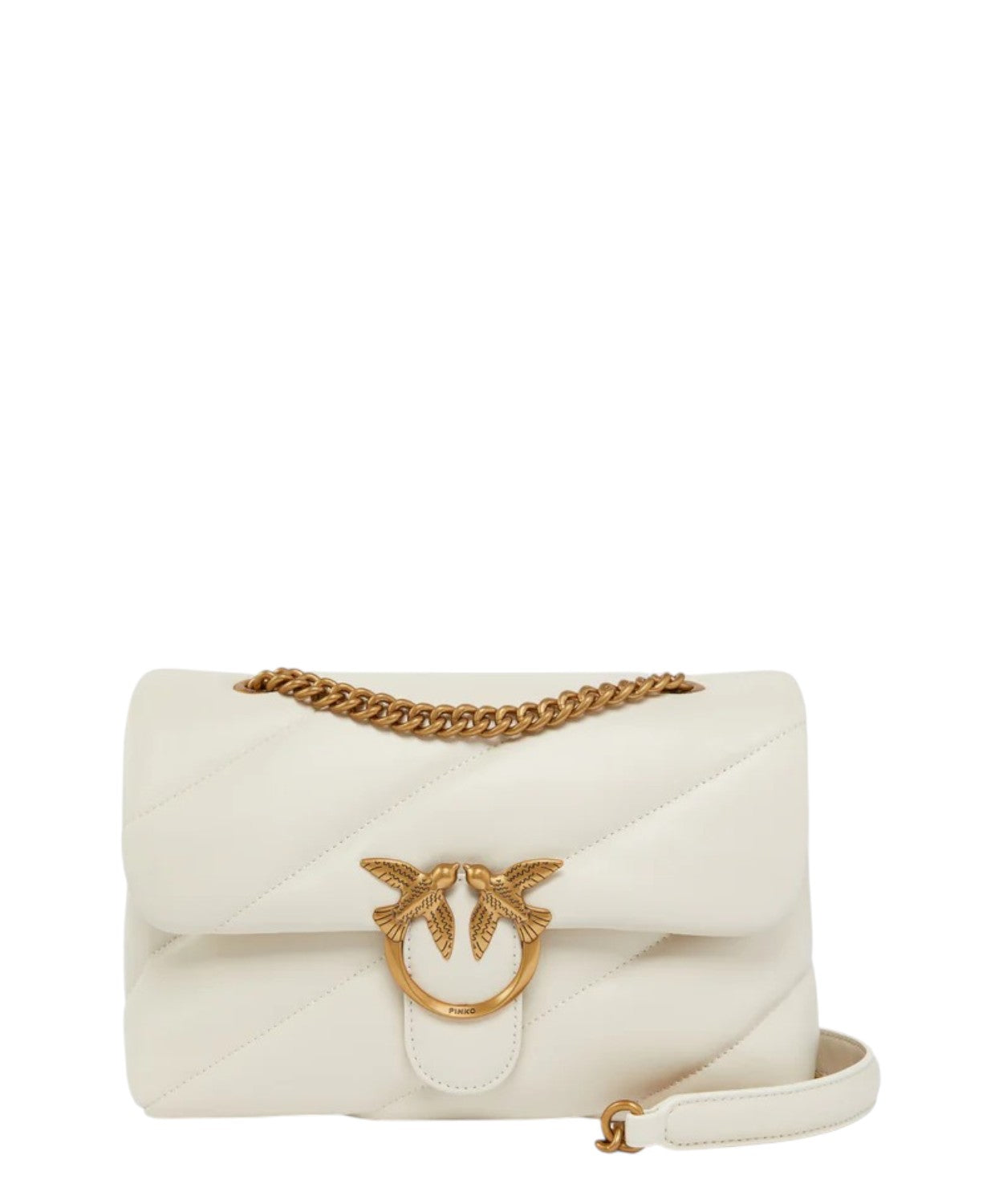 Borsa a Spalla in Pelle Nera con Catena