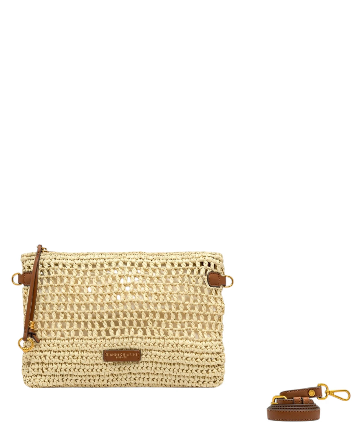 Pochette Gianni Chiarini Nefeli en crochet de paille