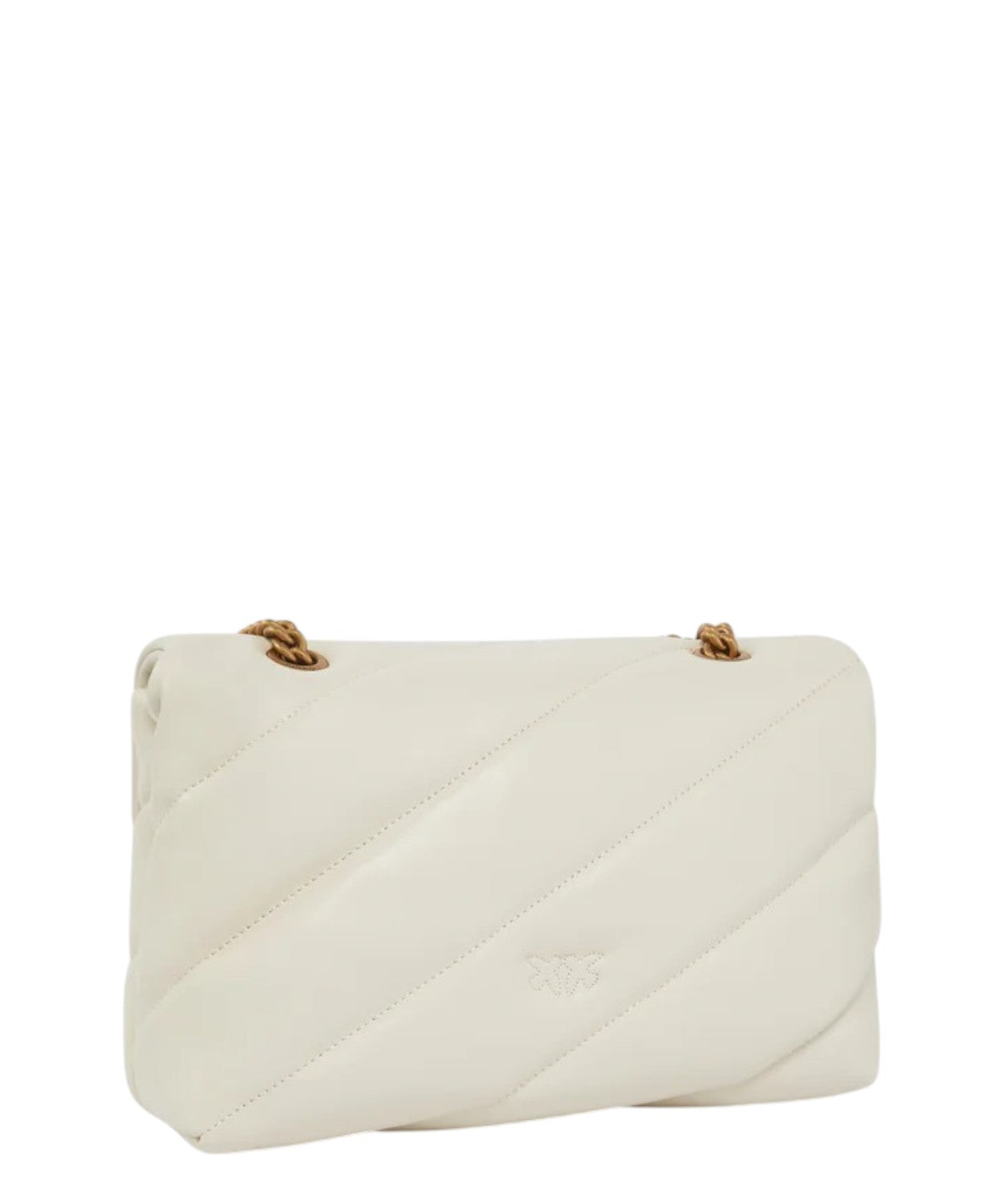 Borsa a Spalla in Pelle Nera con Catena