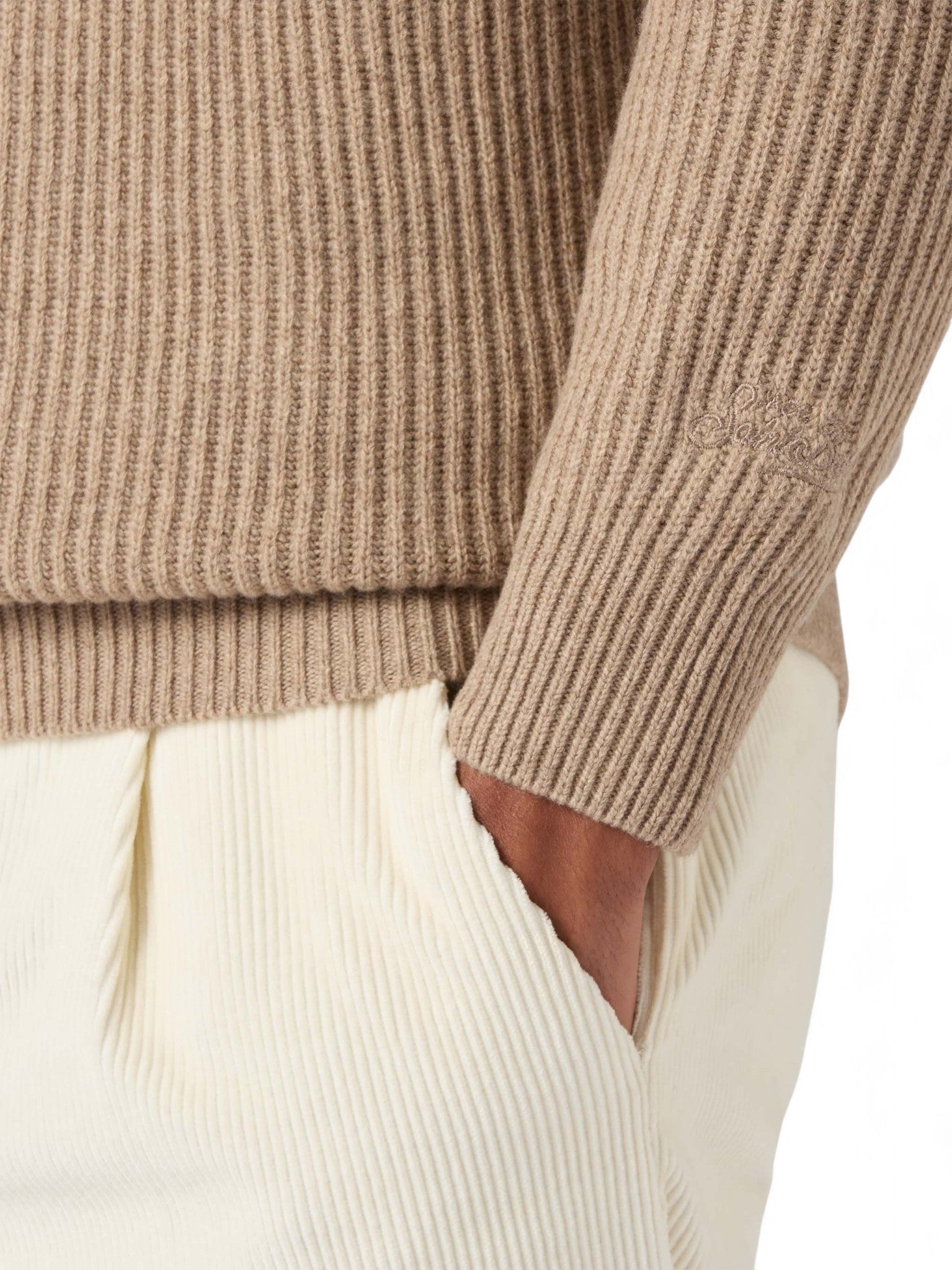 Polo Downing in pura lana merino a coste inglesi-Mc2 Saint Barth-Maglieria-Vittorio Citro Boutique