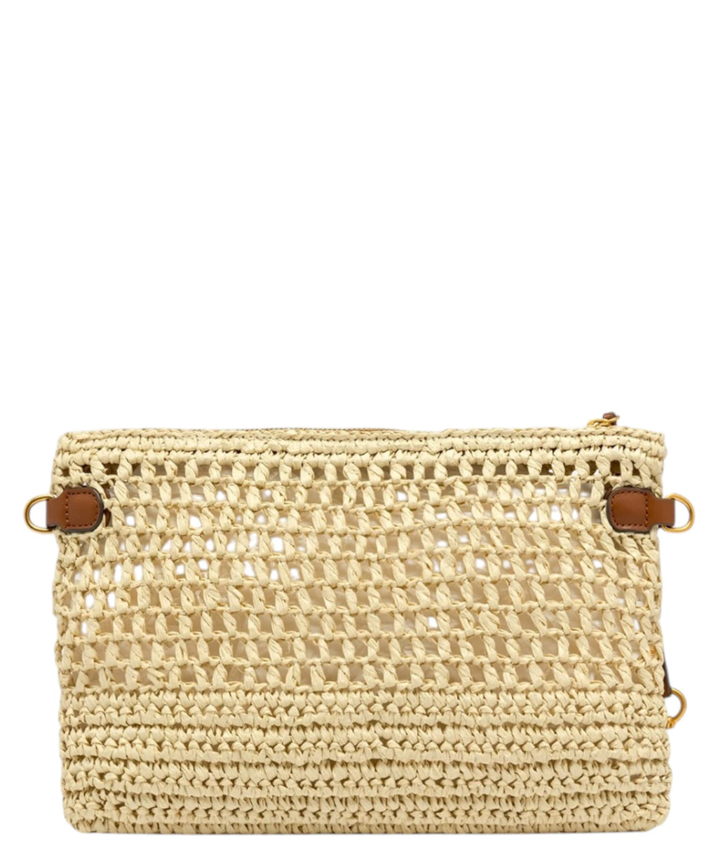 Pochette Gianni Chiarini Nefeli en crochet de paille