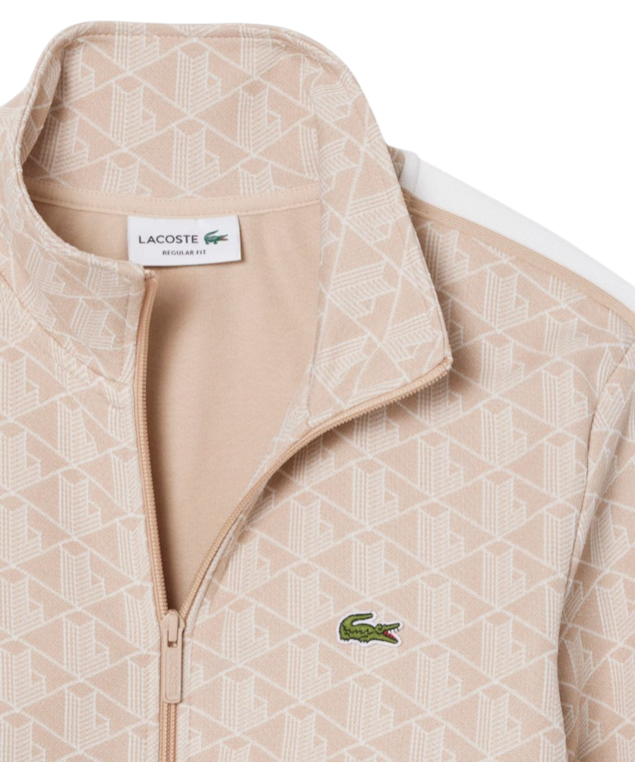 Felpa Lacoste Paris con Zip in Jacquard