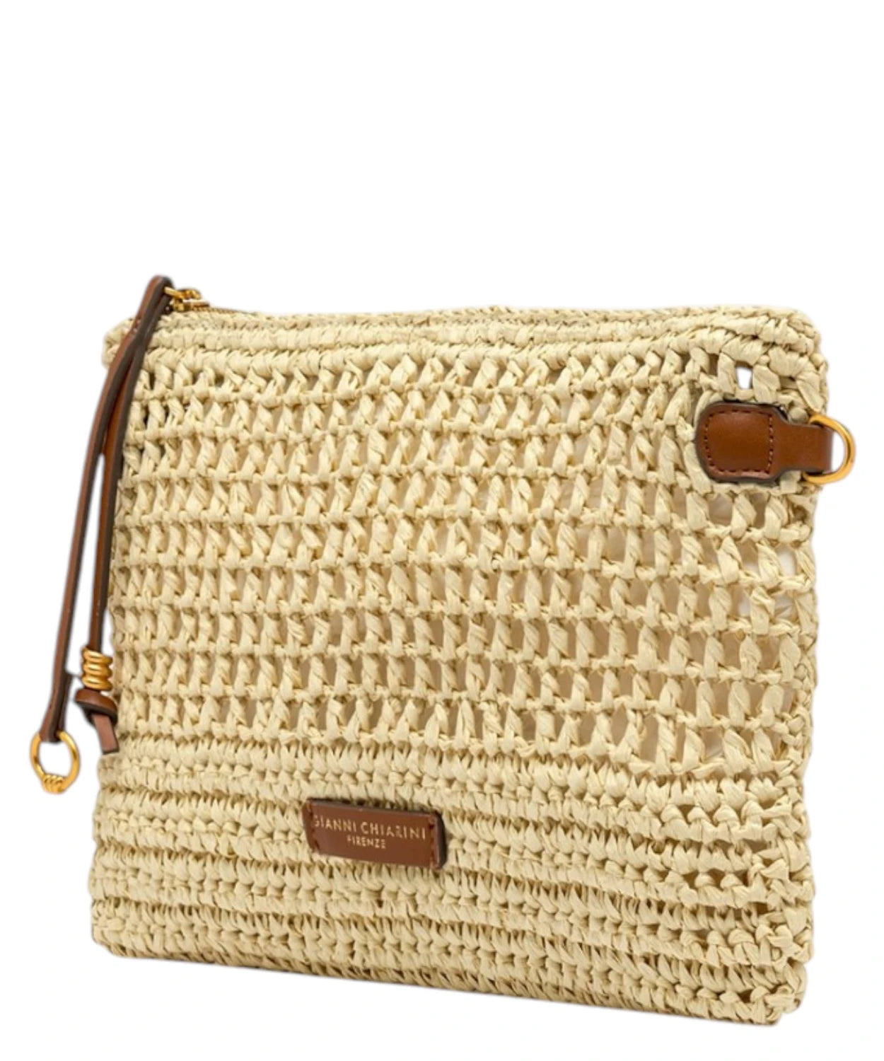 Pochette Gianni Chiarini Nefeli en crochet de paille