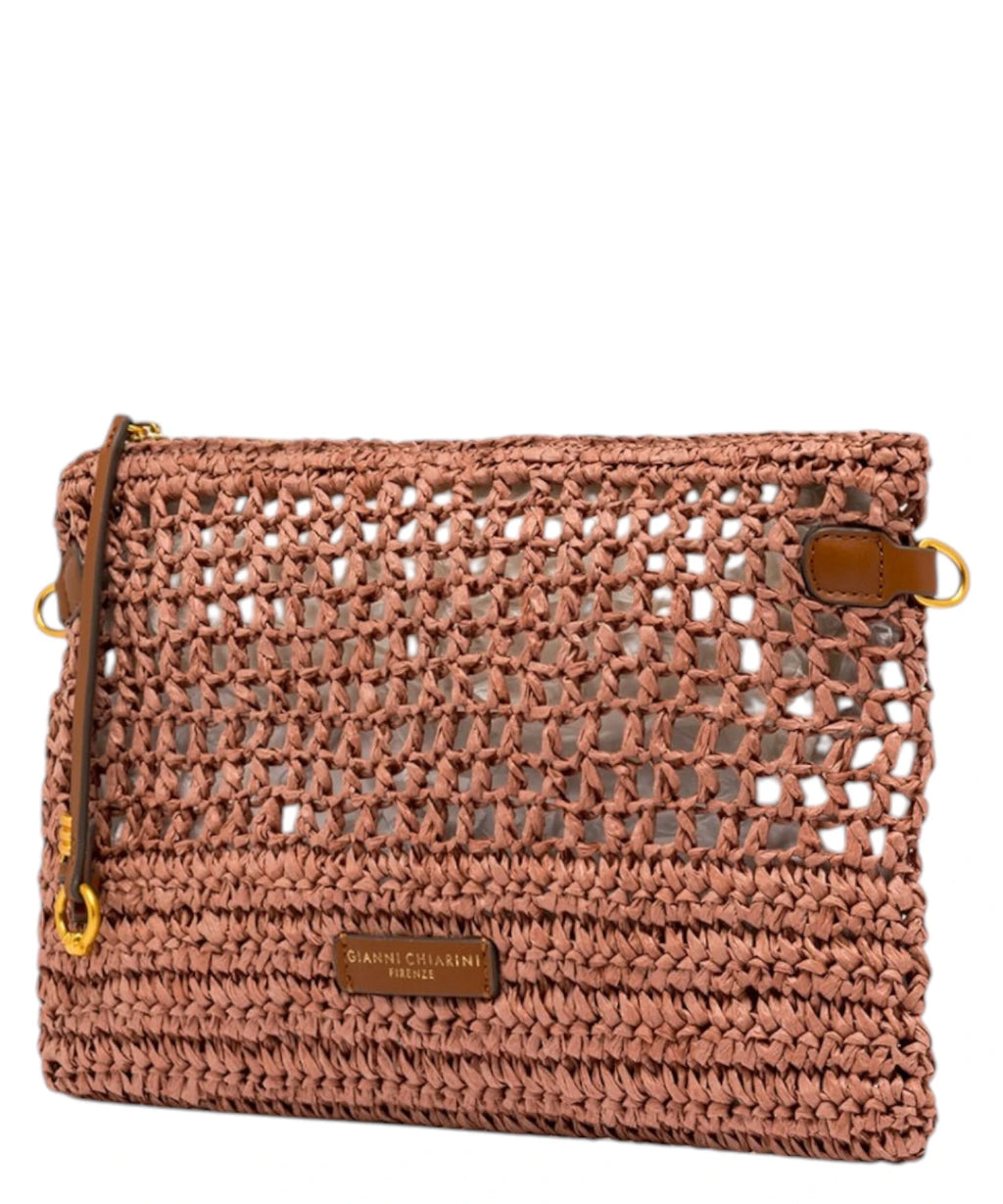 Pochette Gianni Chiarini Nefeli en crochet de paille