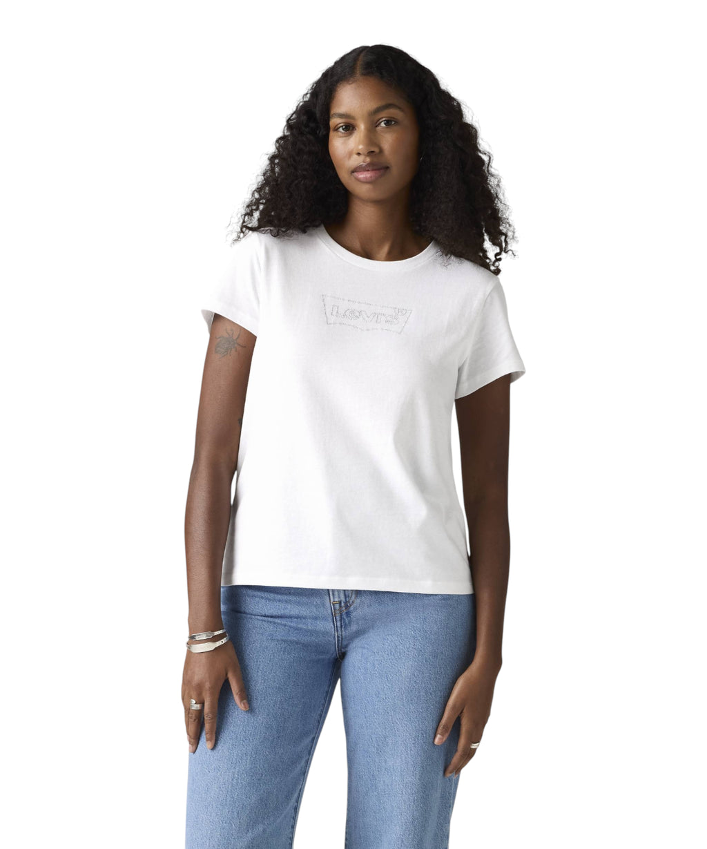 T-shirt Levi's The Perfect avec strass et col rond doux