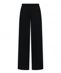 Pantaloni Twinset in Lana Nera con Logo-Twinset-Pantaloni-Vittorio Citro Boutique