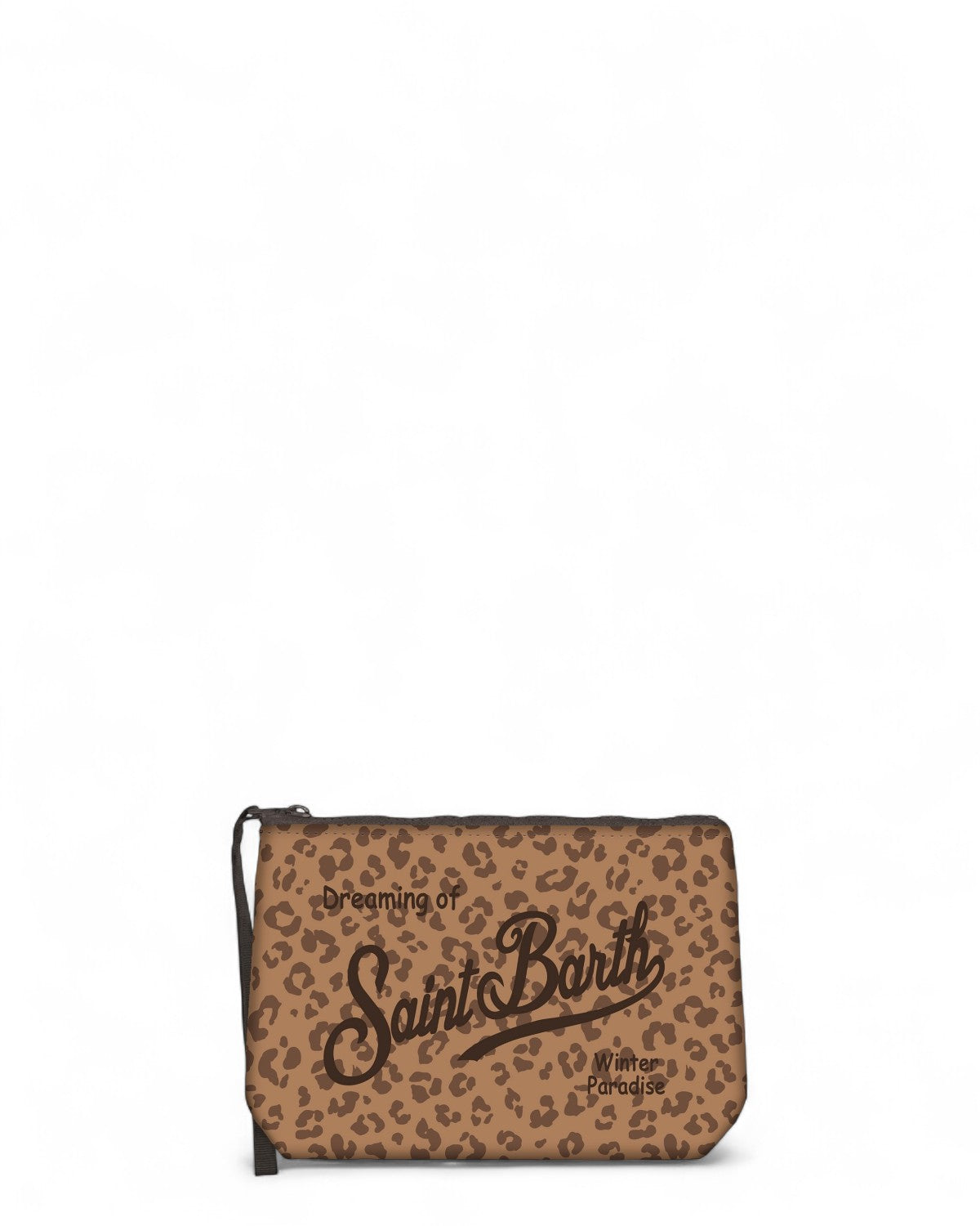 Pochette Aline Leopardata con logo e zip-Mc2 Saint Barth-Pochette-Vittorio Citro Boutique