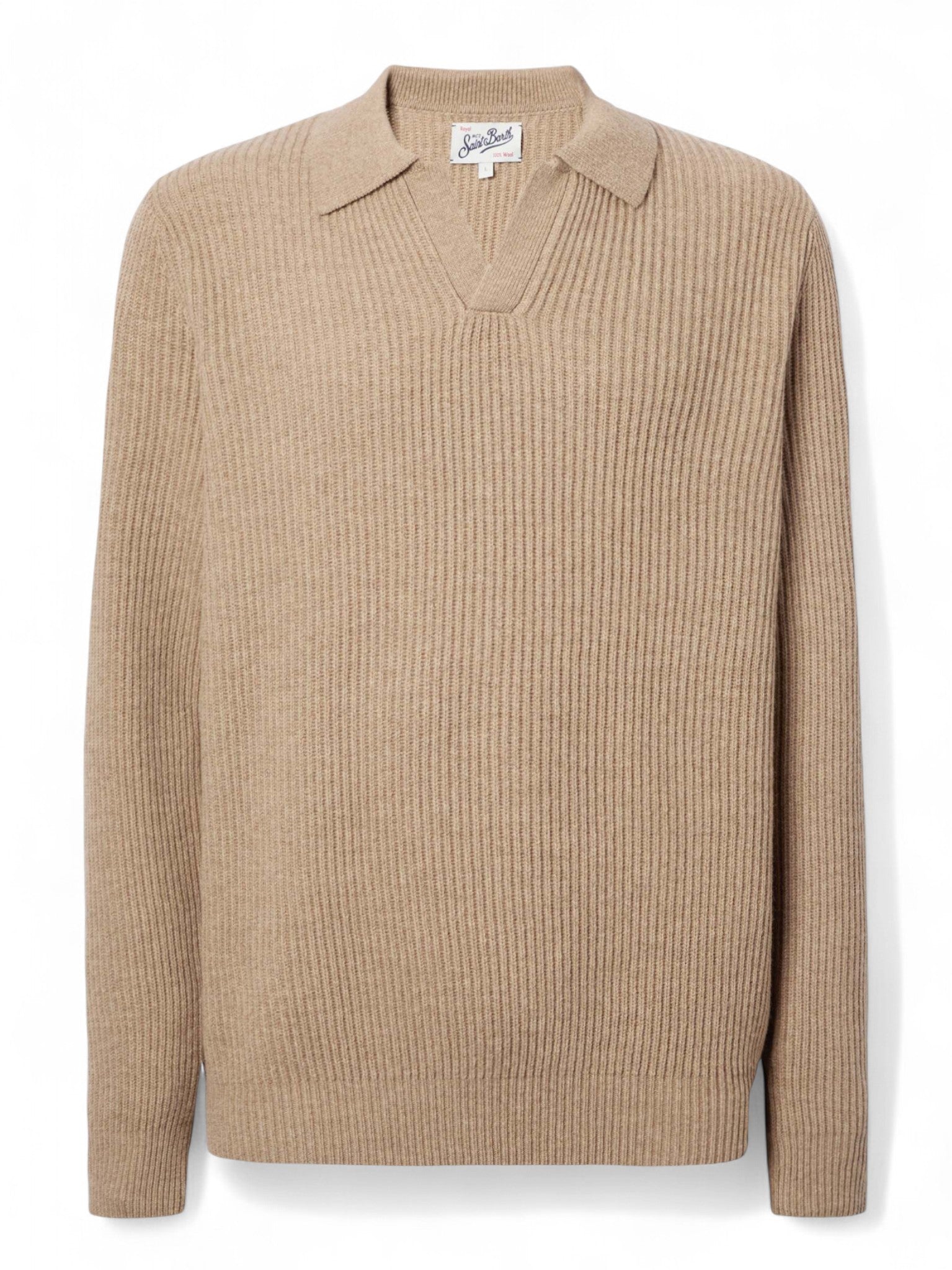 Polo Downing in pura lana merino a coste inglesi-Mc2 Saint Barth-Maglieria-Vittorio Citro Boutique