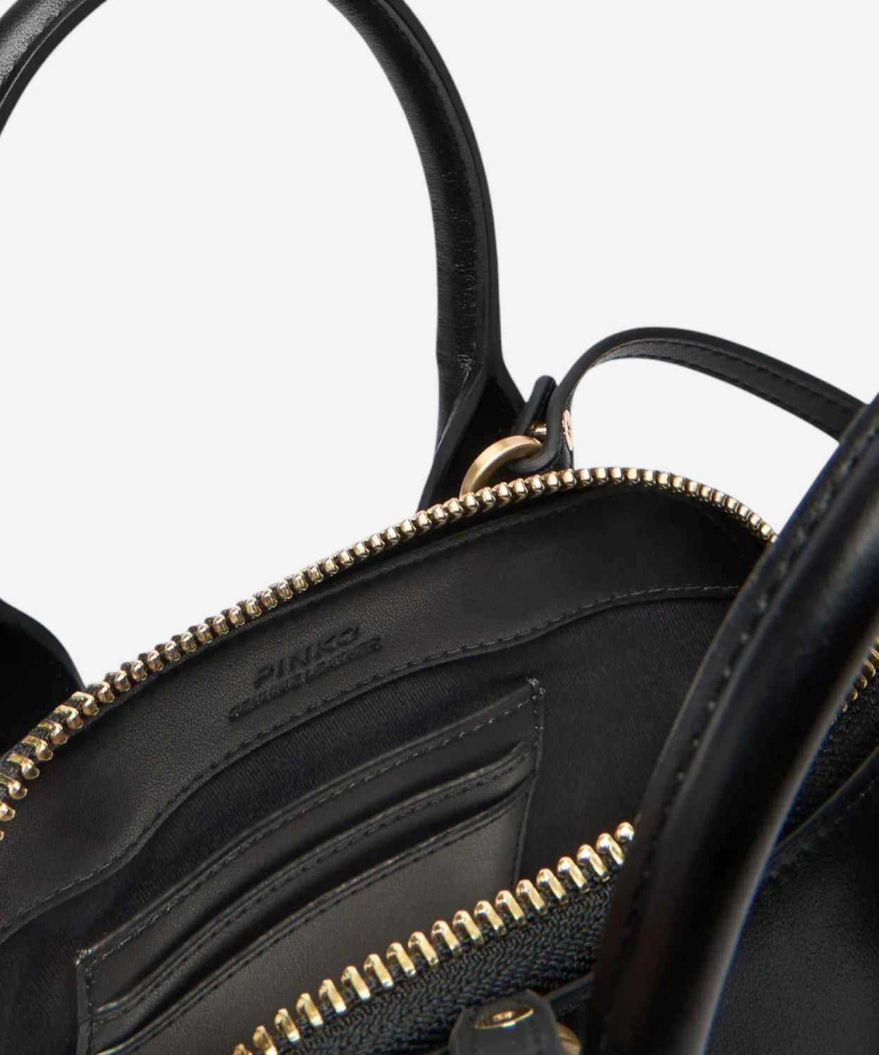 Borsa Bowling Pinko Zip Mini in Pelle