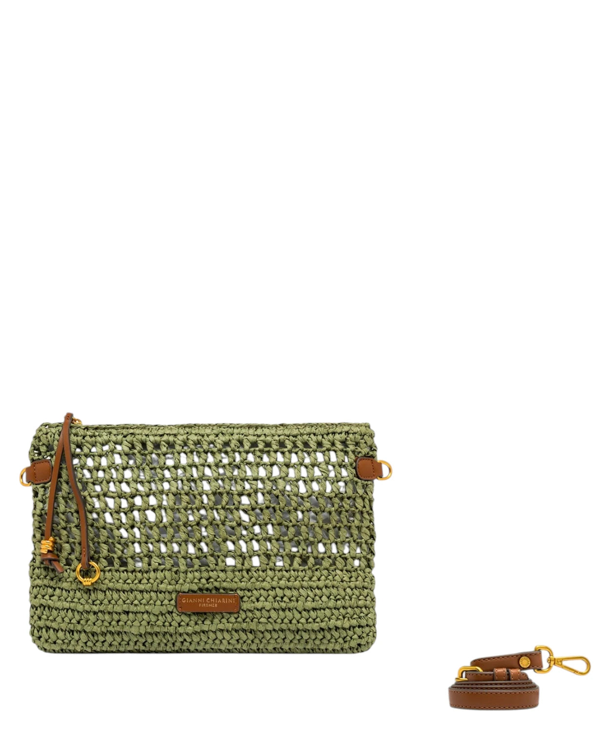 Pochette Gianni Chiarini Nefeli en crochet de paille