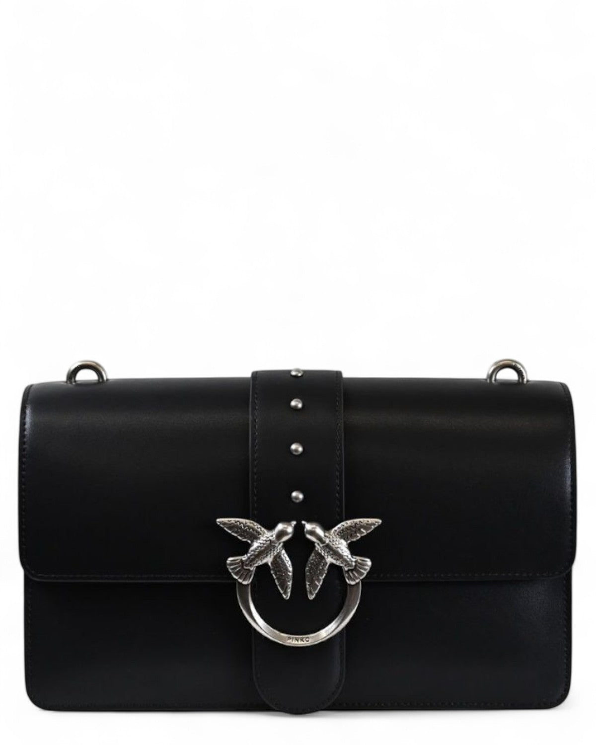 Borsa Pelle Love Birds PINKO Love Bag One Simply con chiusura a patta e fibbia Love Birds, ideale per la categoria borse a spalla donna.