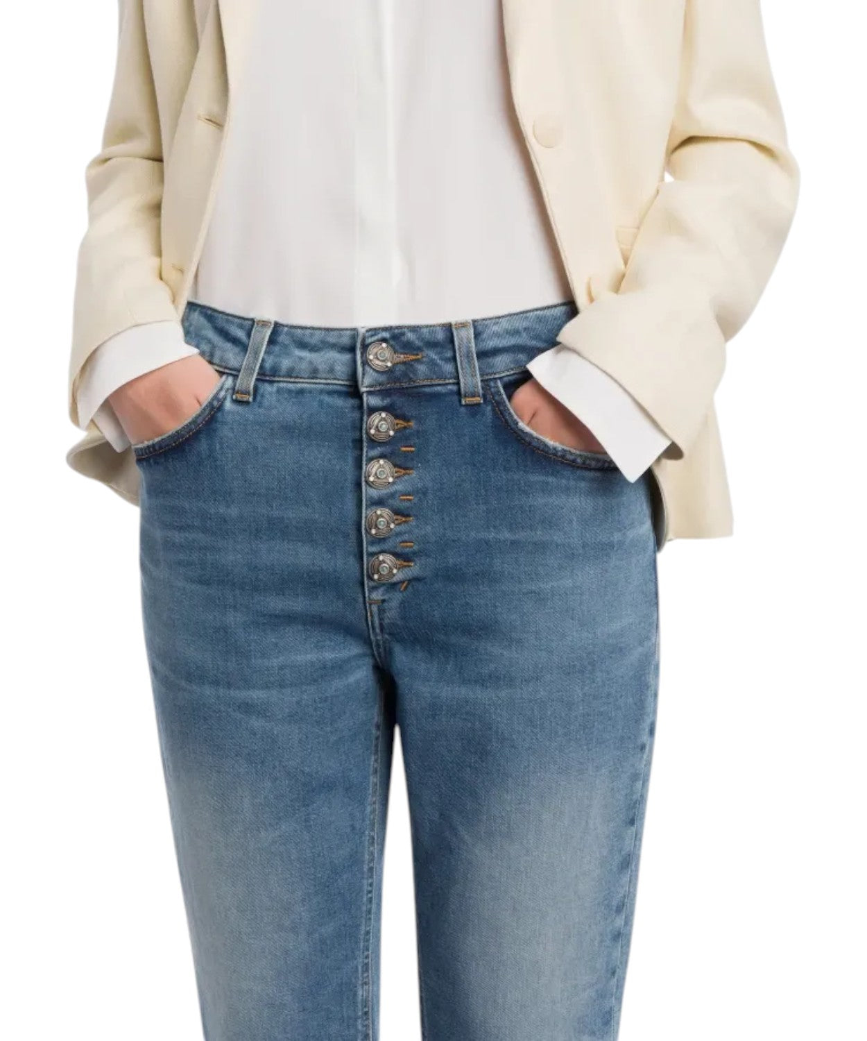 Jeans Dondup Koons coupe ample en denim stretch
