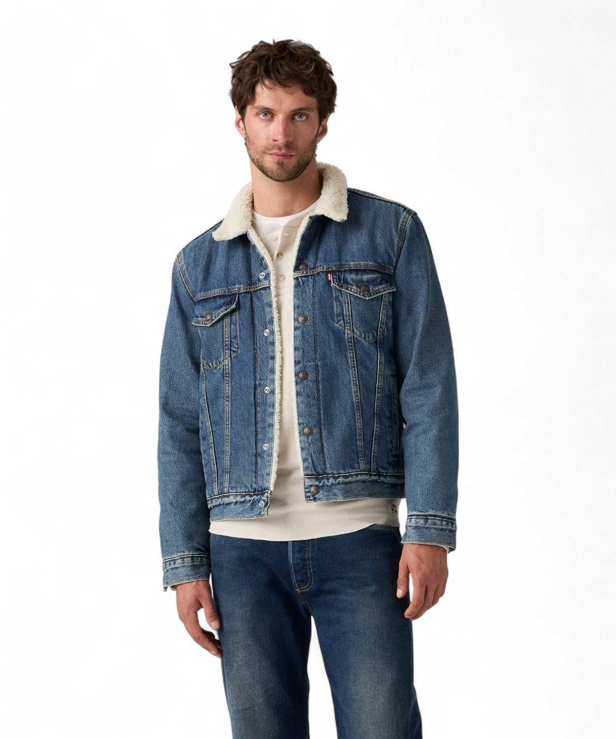 Levi’s® Trucker Type III Giacca di Jeans Foderata in Sherpa
