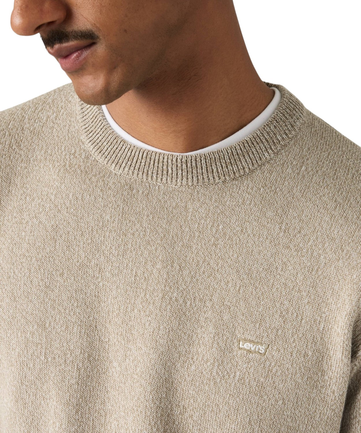 Maglia Leggera in Cotone Girocollo con Logo Housemark