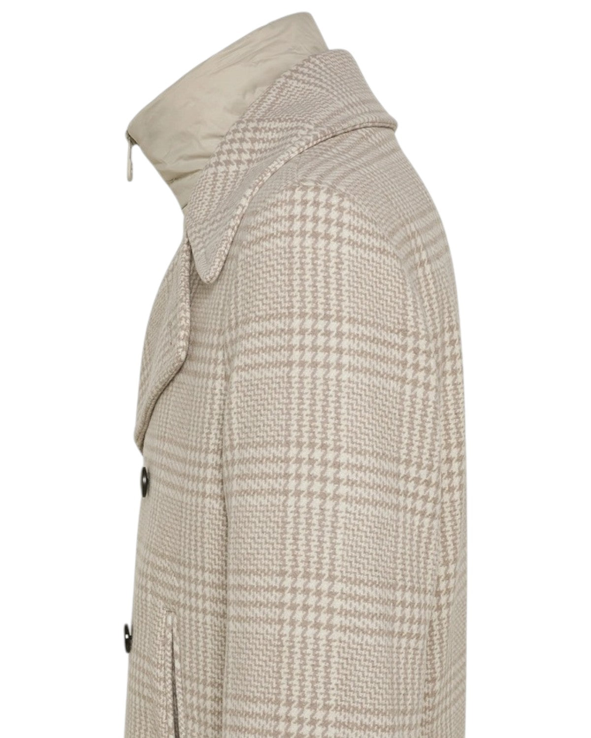 Giacca doppiopetto in lana check con pettorina removibile-Peuterey-Giacche-Vittorio Citro Boutique