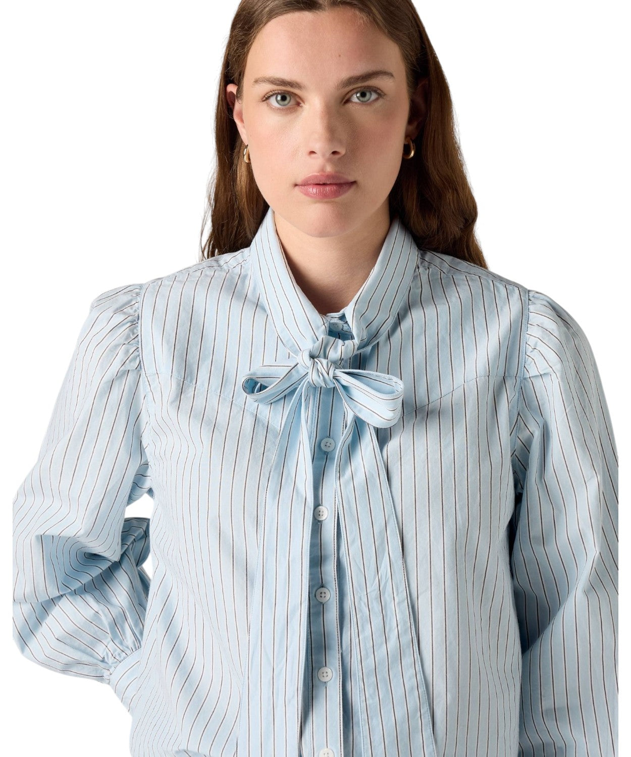 Camicia Western in Cotone Popeline con Laccetto