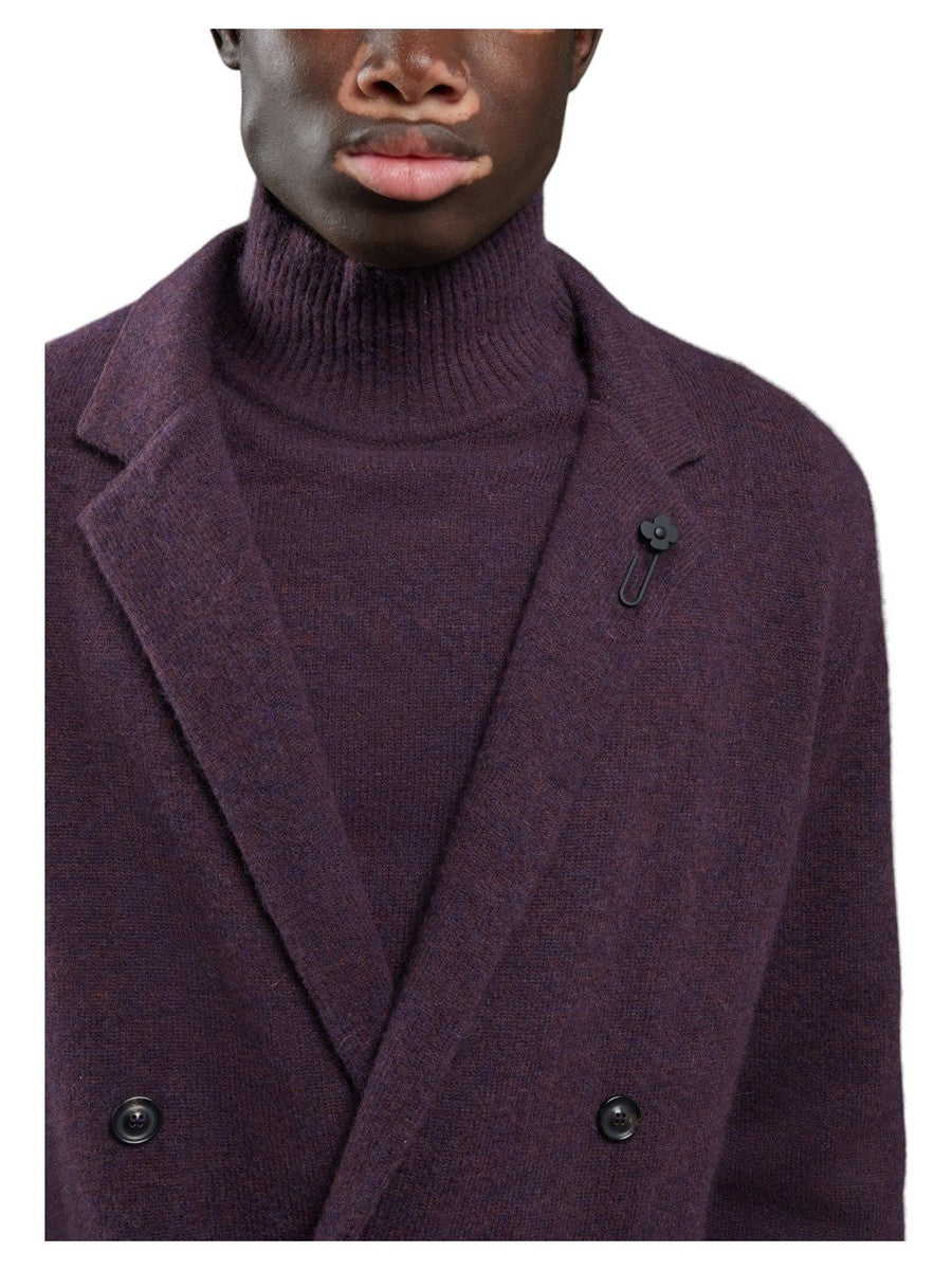Giacca Maglia Doppiopetto Viola-Lardini-Giacche-Vittorio Citro Boutique