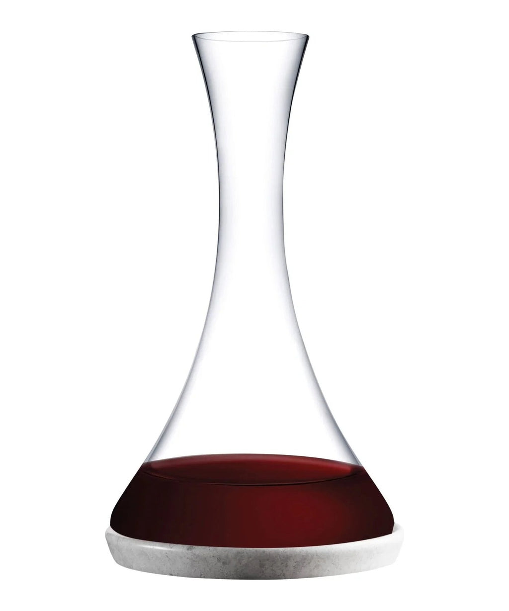 Decanter da vino Jazz con base in marmo NUDE in cristallo senza piombo