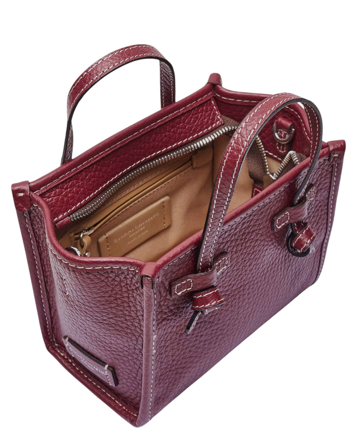 Miss Marcella bordeaux-Gianni Chiarini-Borse a mano-Vittorio Citro Boutique