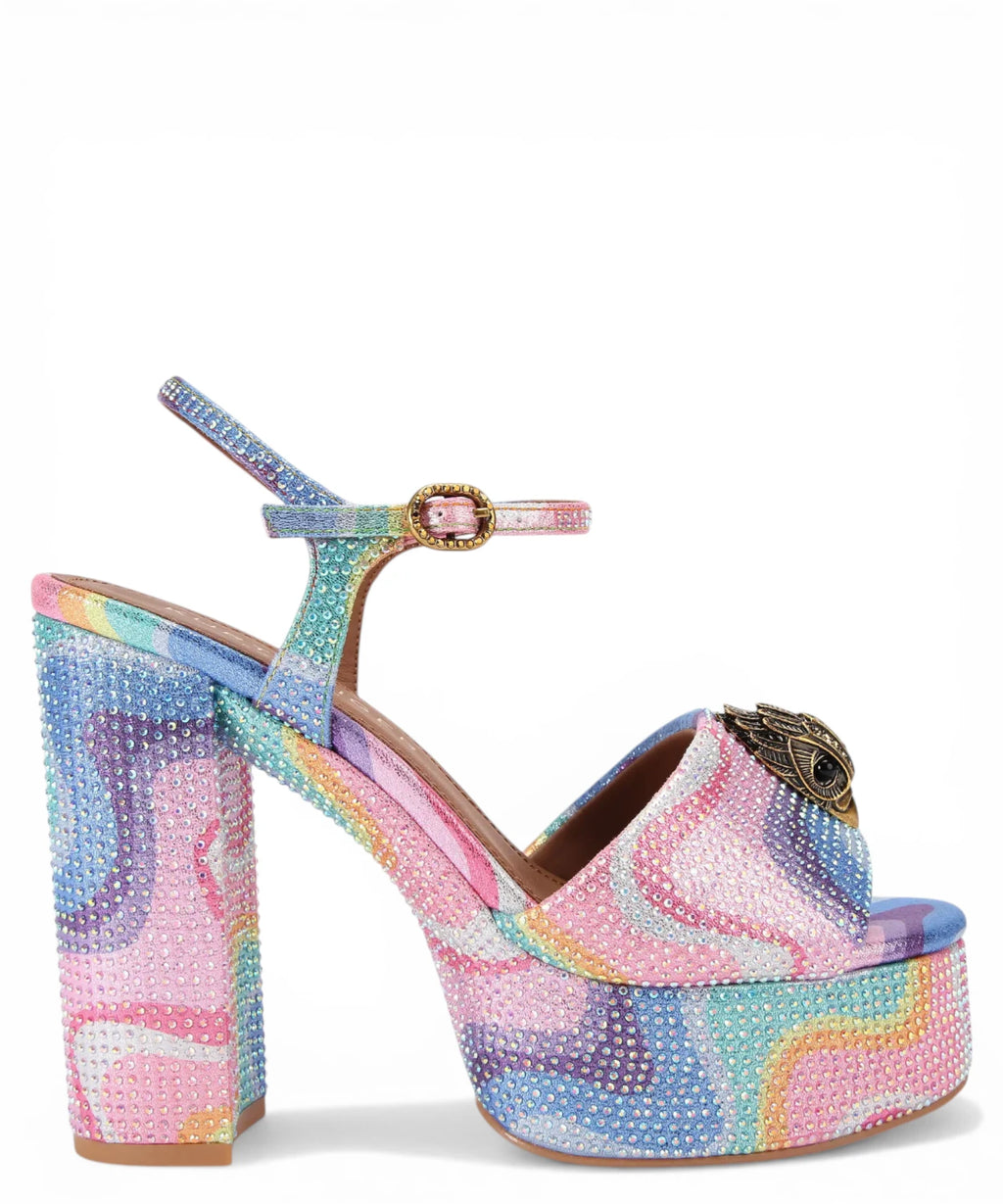 Sandales Kurt Geiger Kensington Platform Rainbow avec cristaux