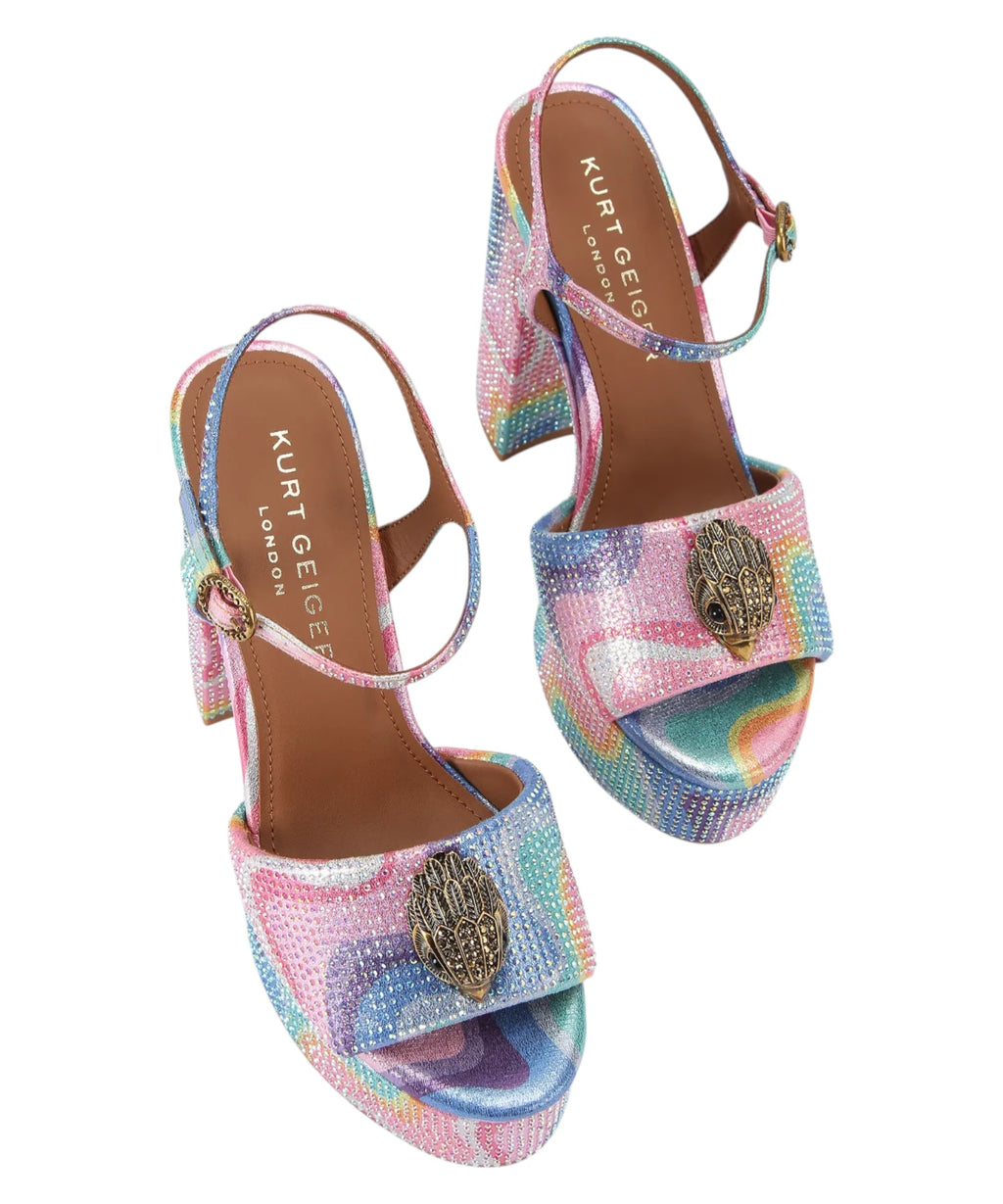 Sandales Kurt Geiger Kensington Platform Rainbow avec cristaux