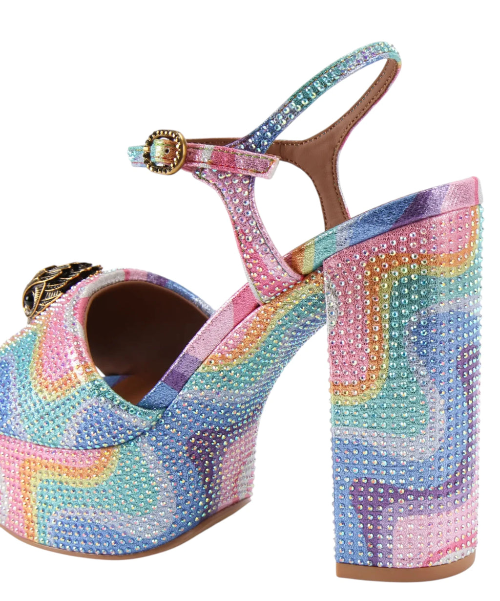 Sandales Kurt Geiger Kensington Platform Rainbow avec cristaux