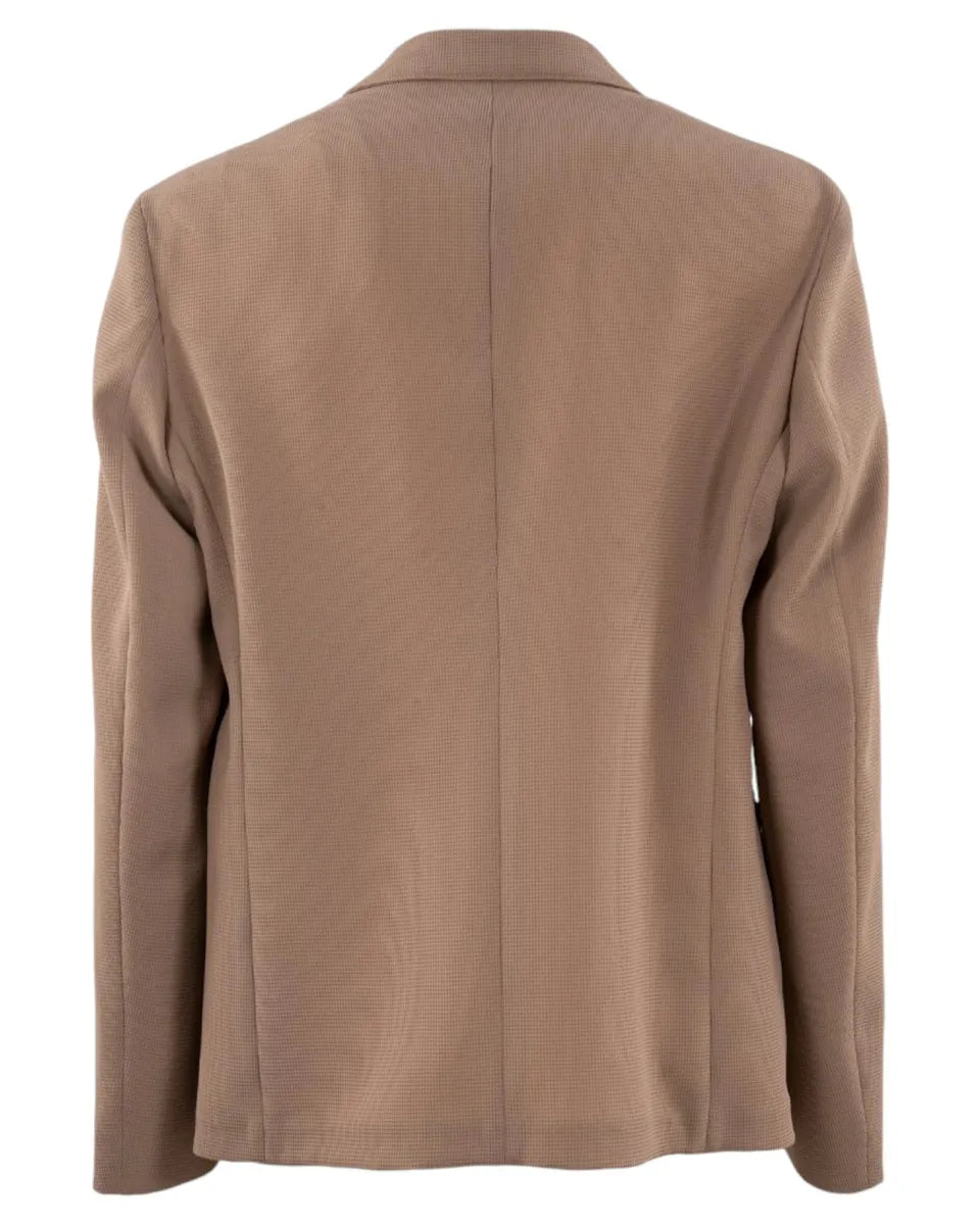 Giacca Monopetto Icon in Jersey Crepe Micro Operato Effetto Piquet-Emporio Armani-Giacche-Vittorio Citro Boutique