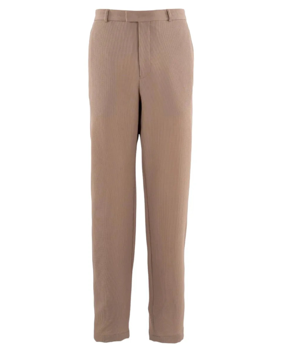 Pantaloni Chino ICON in Jersey Crepe Effetto Piquet Micro Operato-Emporio Armani-Pantaloni-Vittorio Citro Boutique