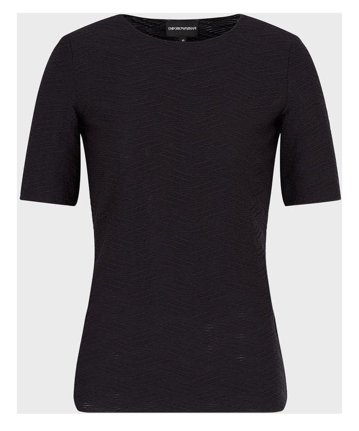 Maglia in nylon con motivo jacquard a rilievo