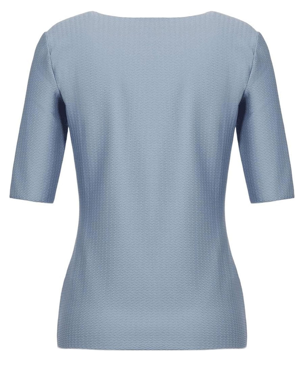 Maglia in tessuto barrè con motivo jacquard ad onde 2
