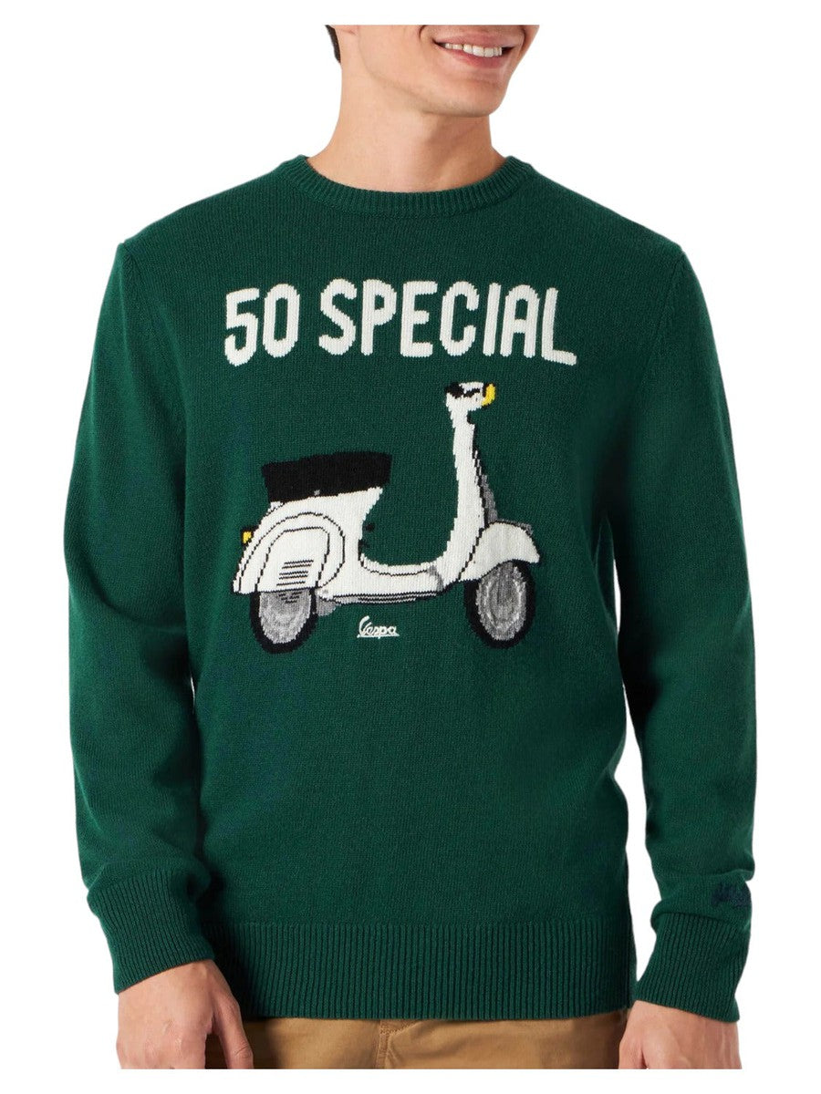 Maglia uomo Vespa 50 stampa jacquard | Vespa® Edizione Speciale-Mc2 Saint Barth-Maglieria-Vittorio Citro Boutique