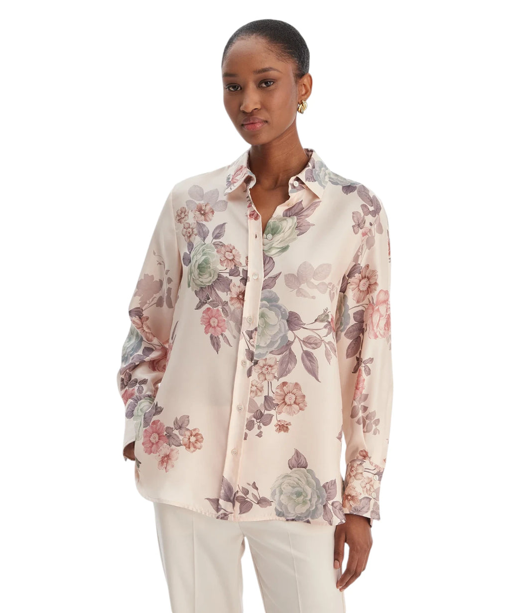 Chemise Marella SALVE en soie avec imprimé floral