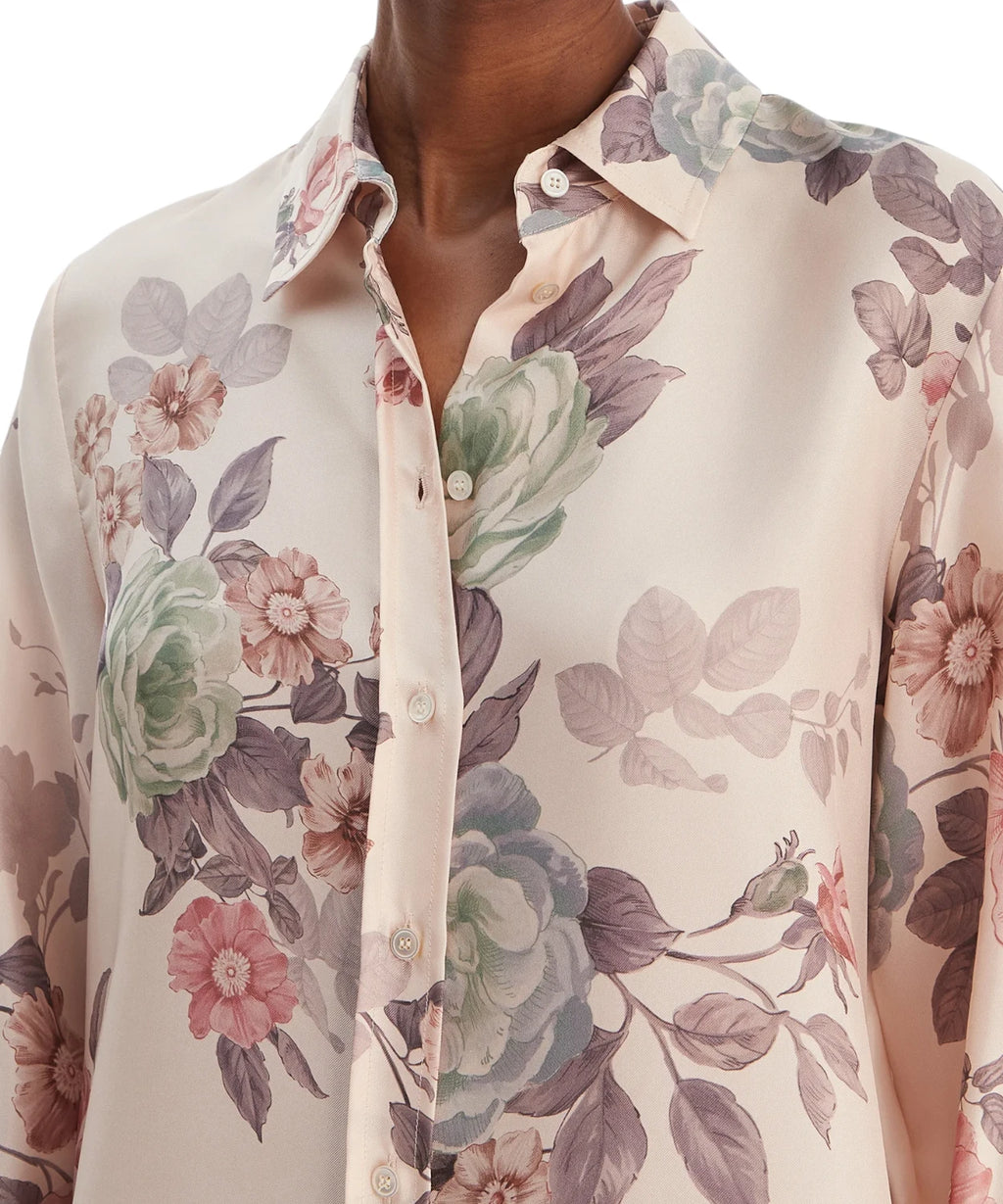 Chemise Marella SALVE en soie avec imprimé floral
