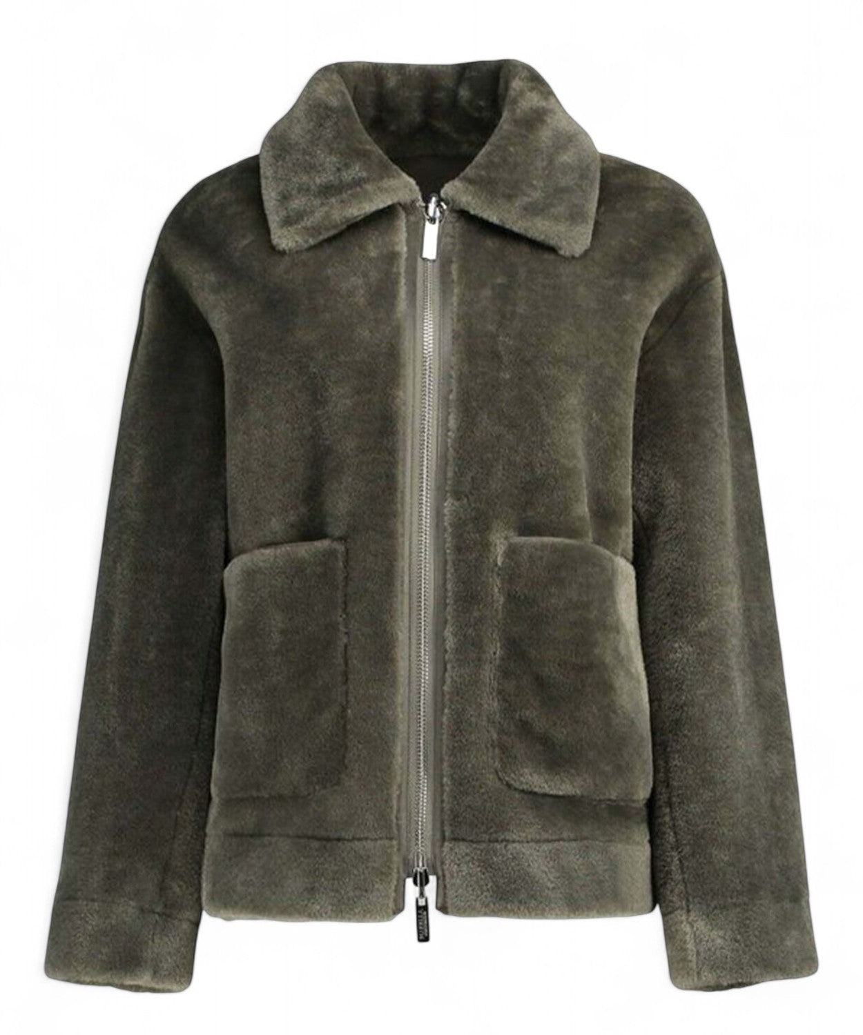 Giacca FRESA reversibile in jersey vellutato effetto furry-Marella-Pellicce e shearling-Vittorio Citro Boutique