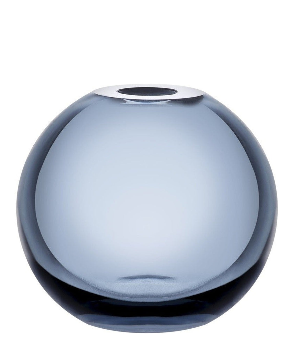 Vaso Mars piccolo blu acciaio NUDE in cristallo senza piombo