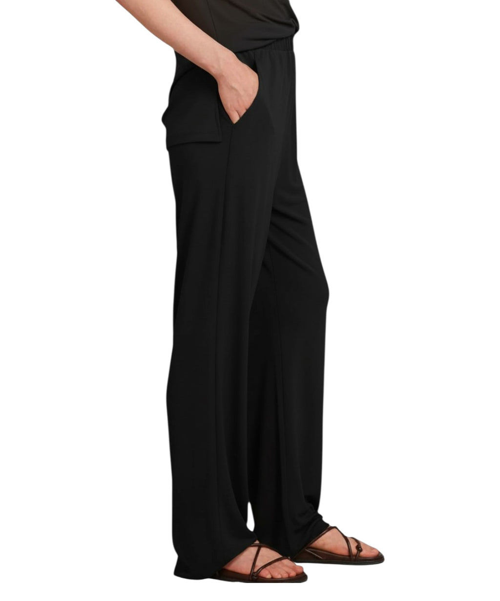 Pantalon Femme OZONO Jersey Crêpe Jambe Droite