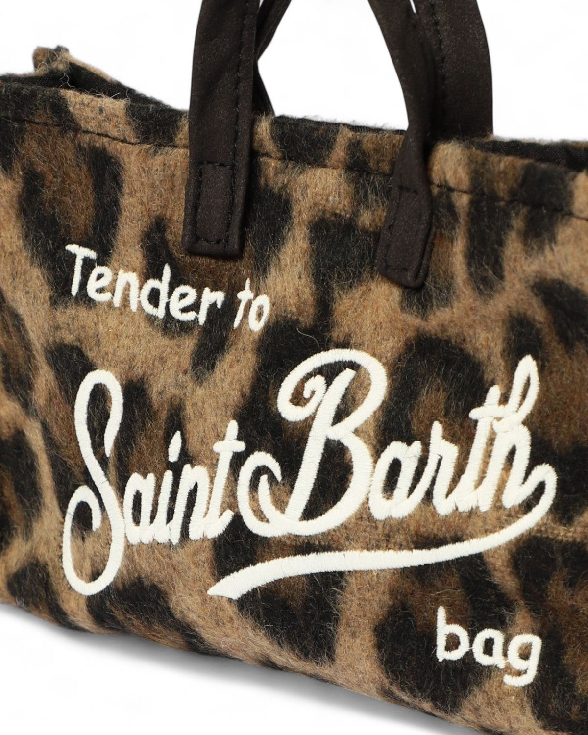 Phone bag in feltro con stampa maculata-Mc2 Saint Barth-Borse a mano-Vittorio Citro Boutique