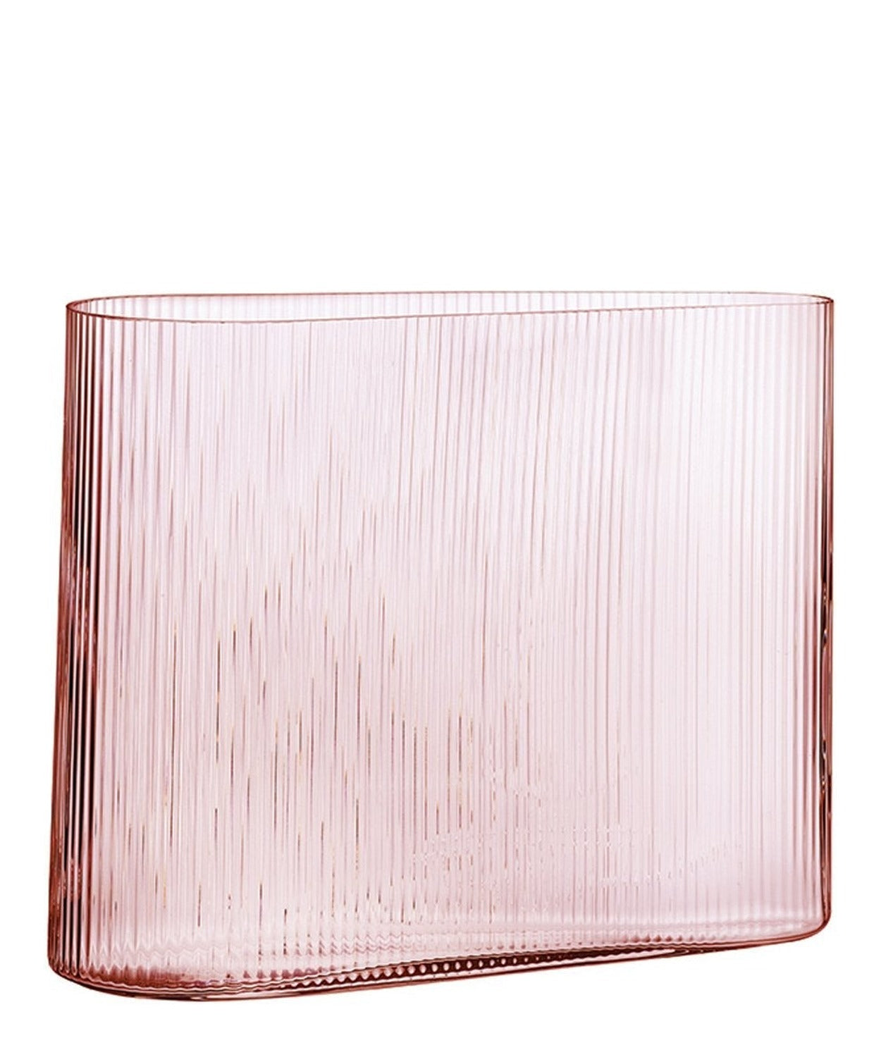 Vaso Mist largo rosa antico NUDE in cristallo senza piombo
