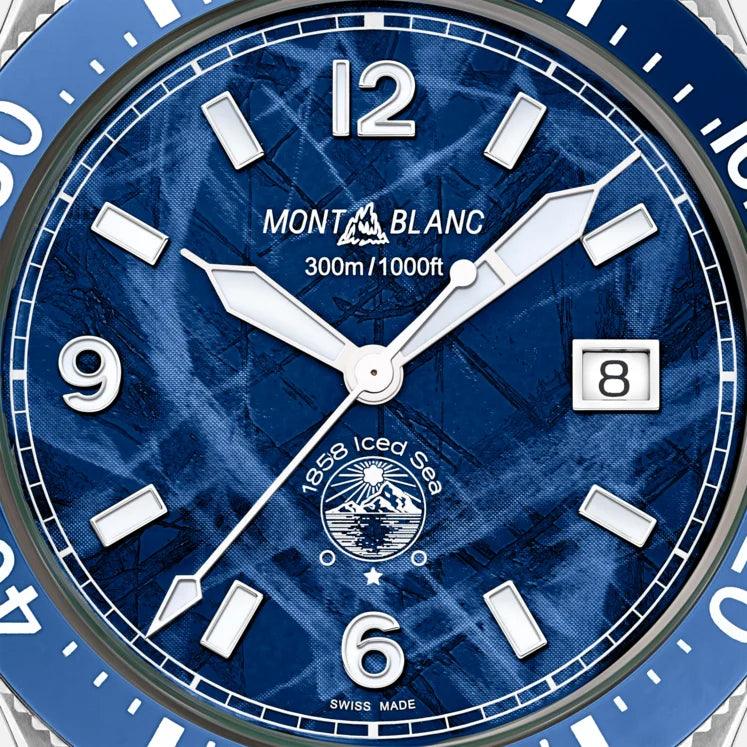 Orologio Montblanc 1858 Iced Sea Date 41mm Automatico Blu