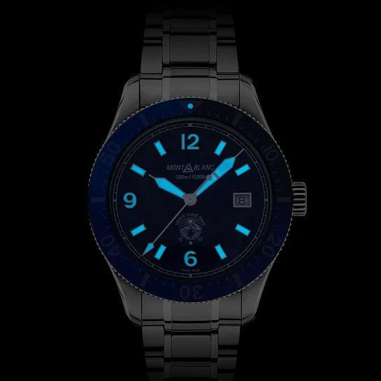 Orologio Montblanc 1858 Iced Sea Date 41mm Automatico Blu