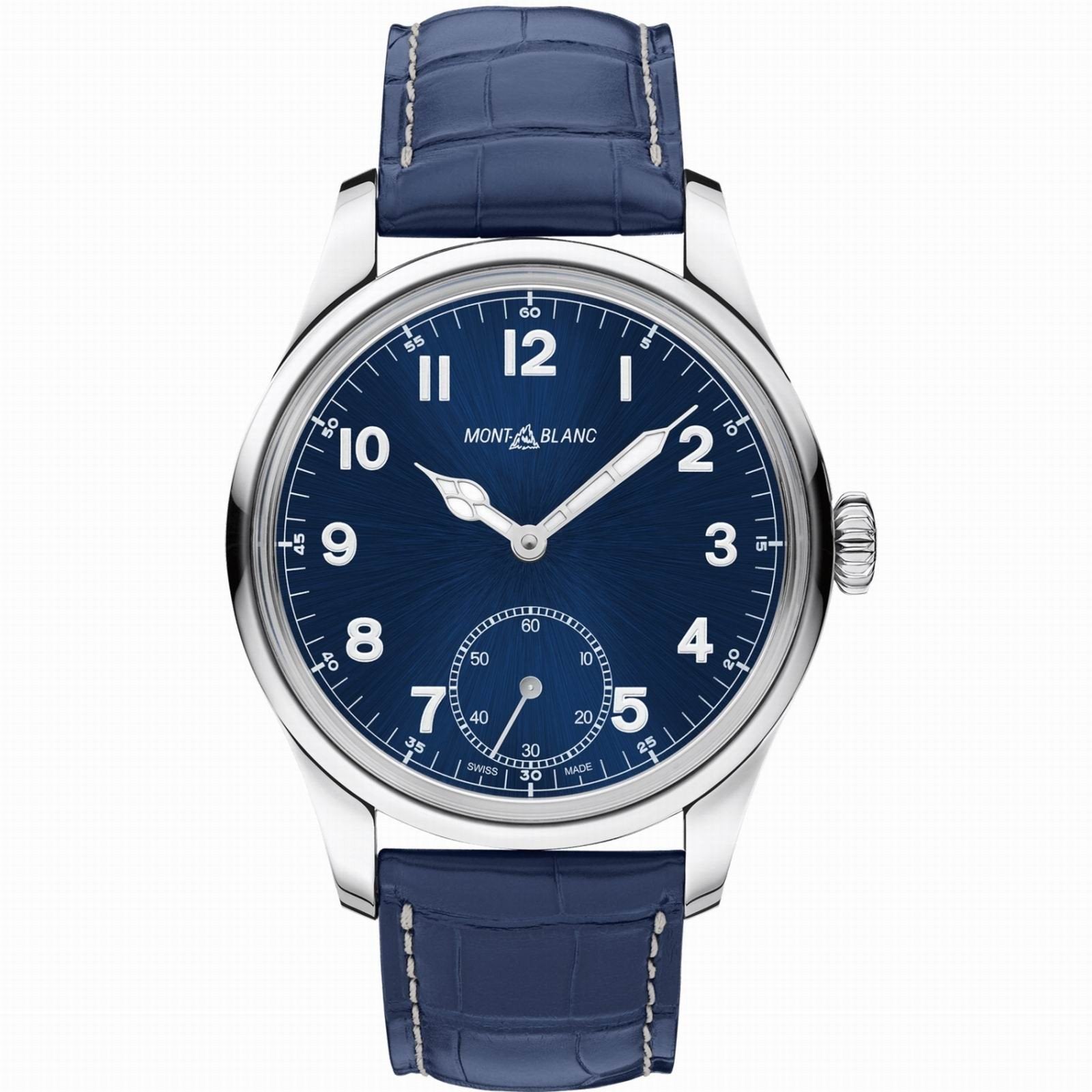 Montblanc orologio 1858 Manual Small Second 44mm blu