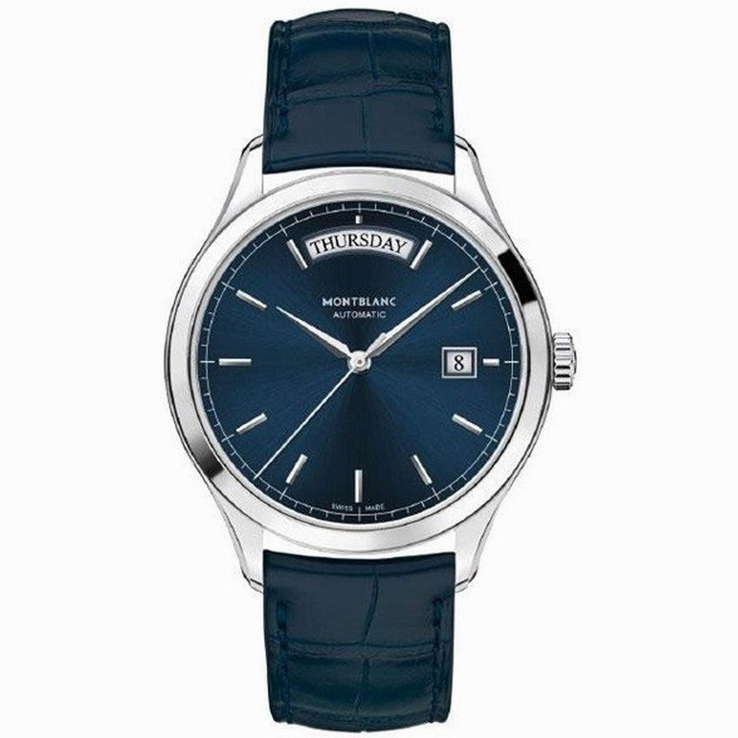 Montblanc orologio automatico 38mm acciaio blu