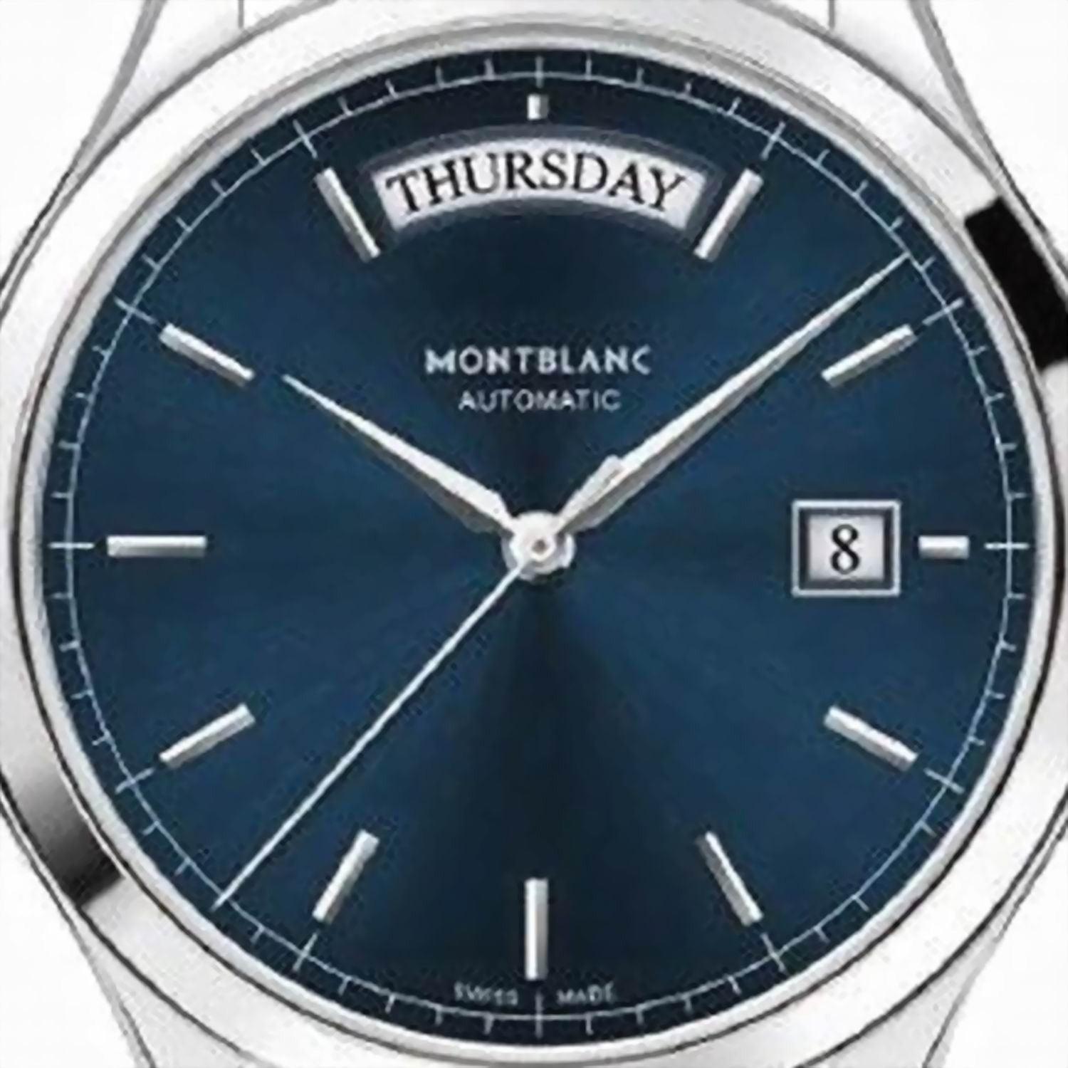 Montblanc orologio automatico 38mm acciaio blu