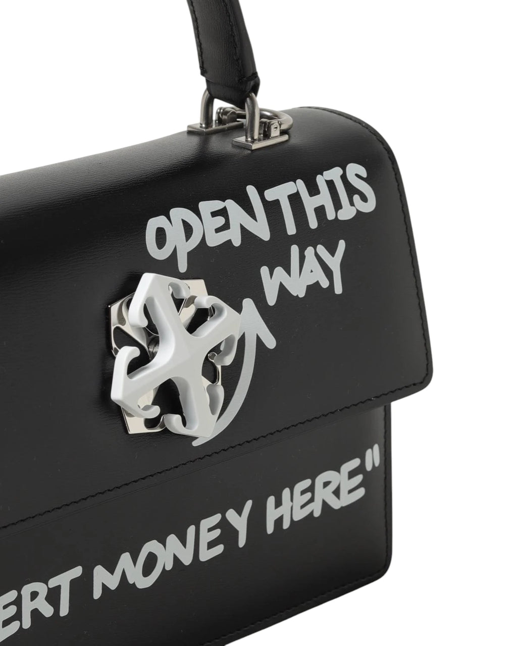 Sac Off-White Jitney 1.4 Quote en Cuir avec Bandoulière