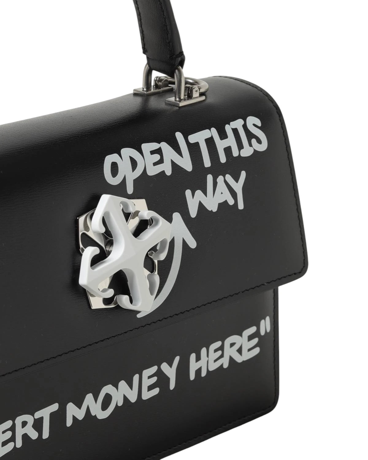 Sac Off-White Jitney 1.4 Quote en Cuir avec Bandoulière