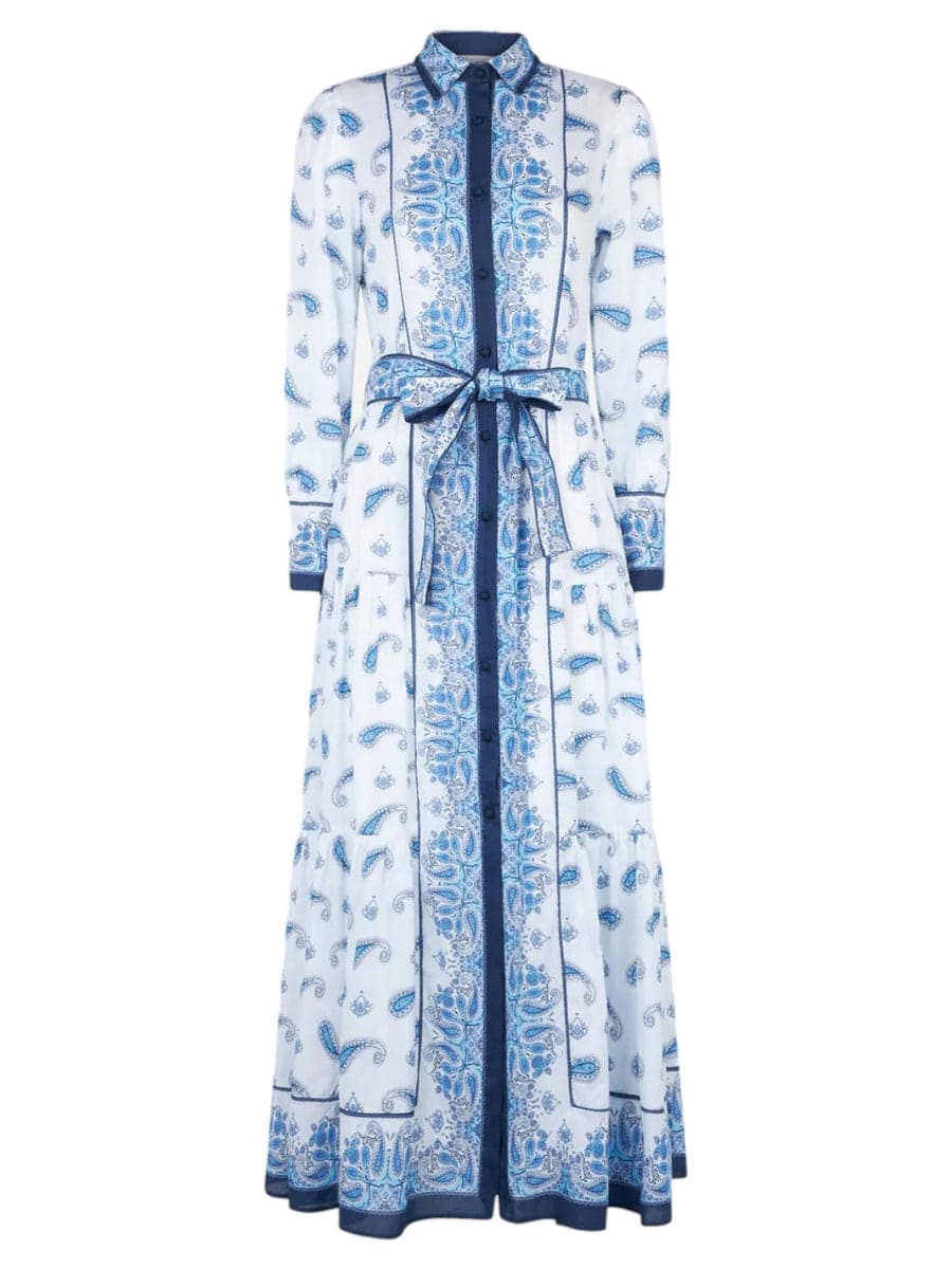 Abito lungo donna con stampa paisley-Abiti-Mc2 Saint Barth-Vittorio Citro Boutique