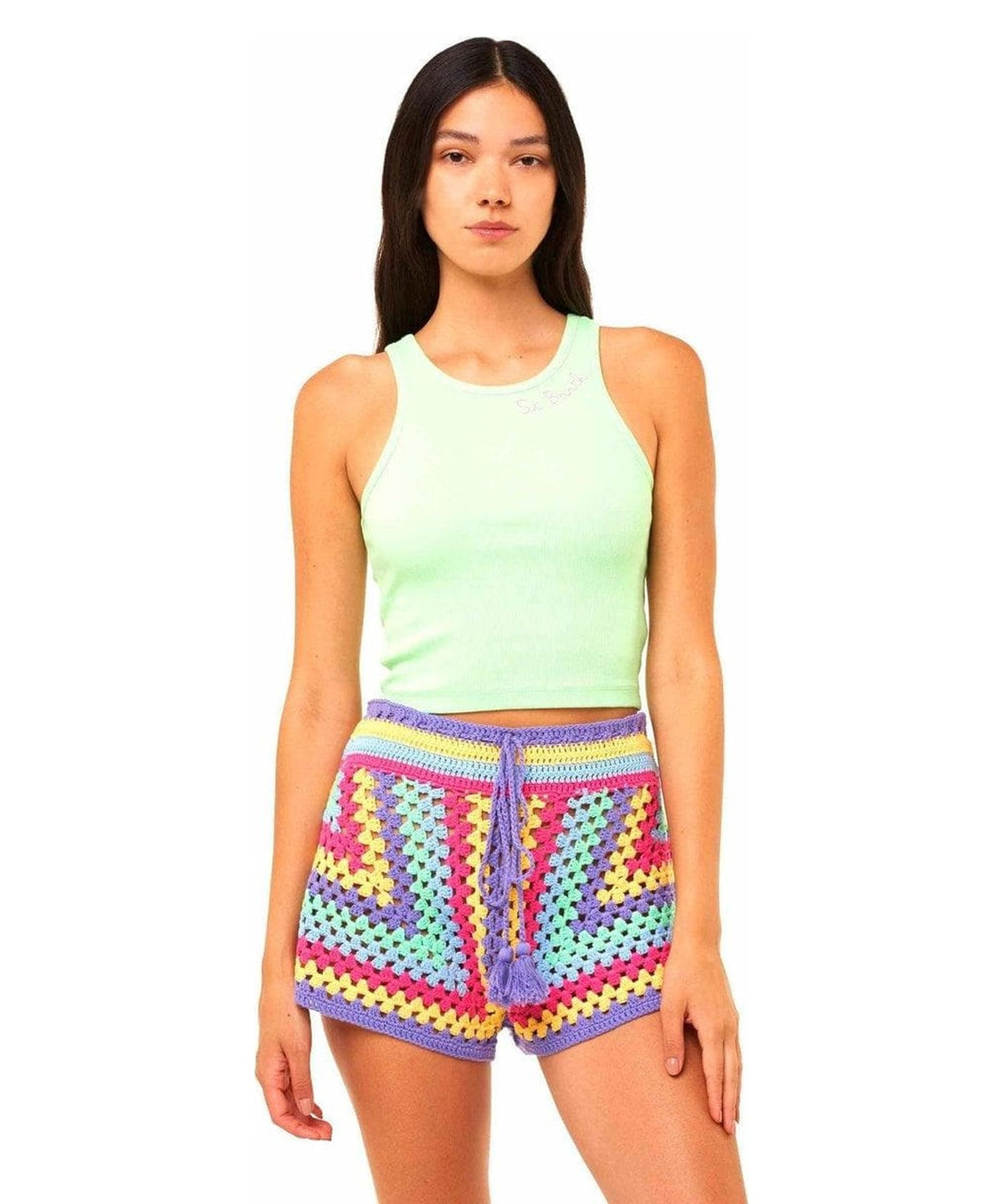 Pantaloncini multicolore crochet 2
