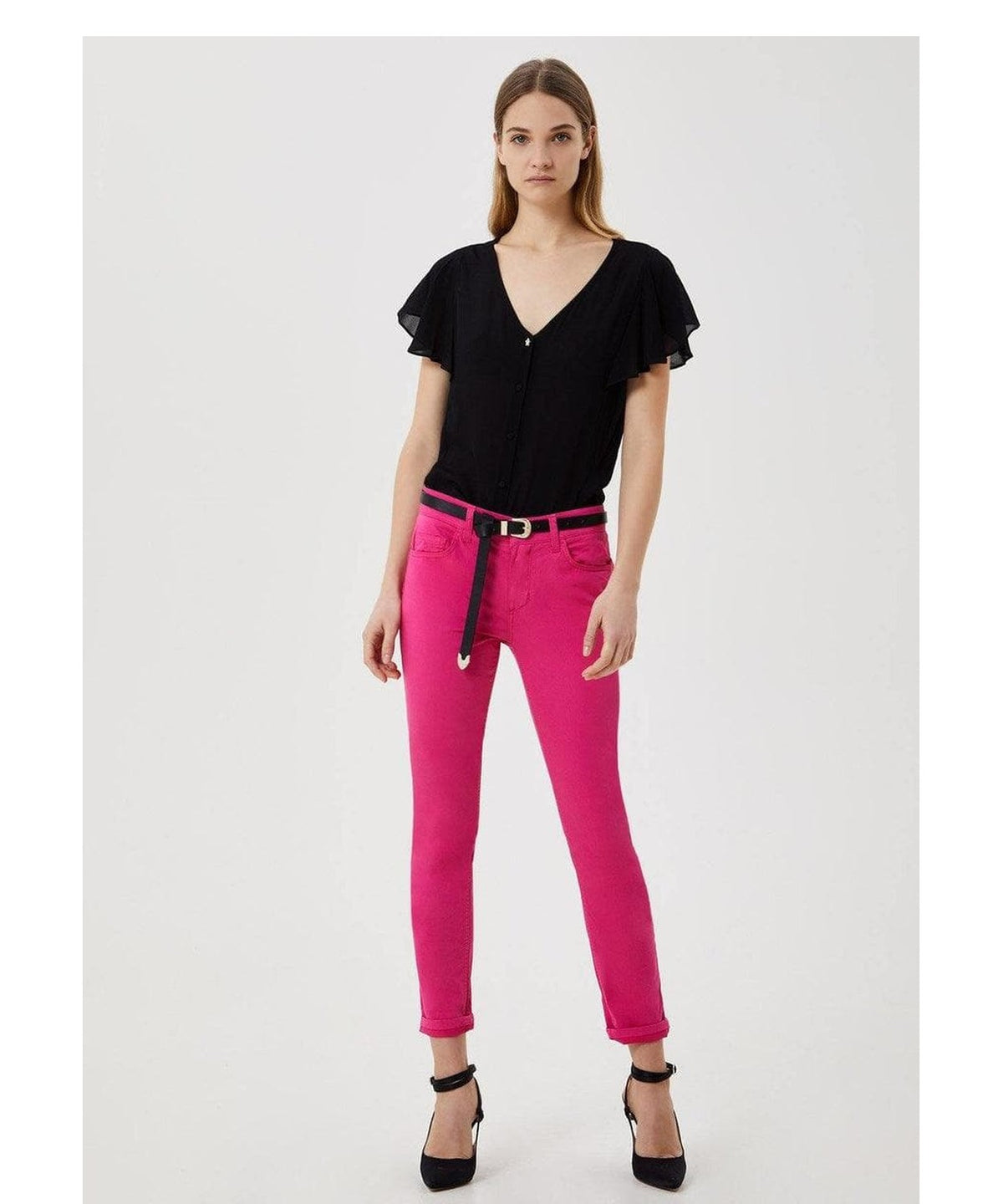 Pantalone Bottom Up in Cotone Stretch 8