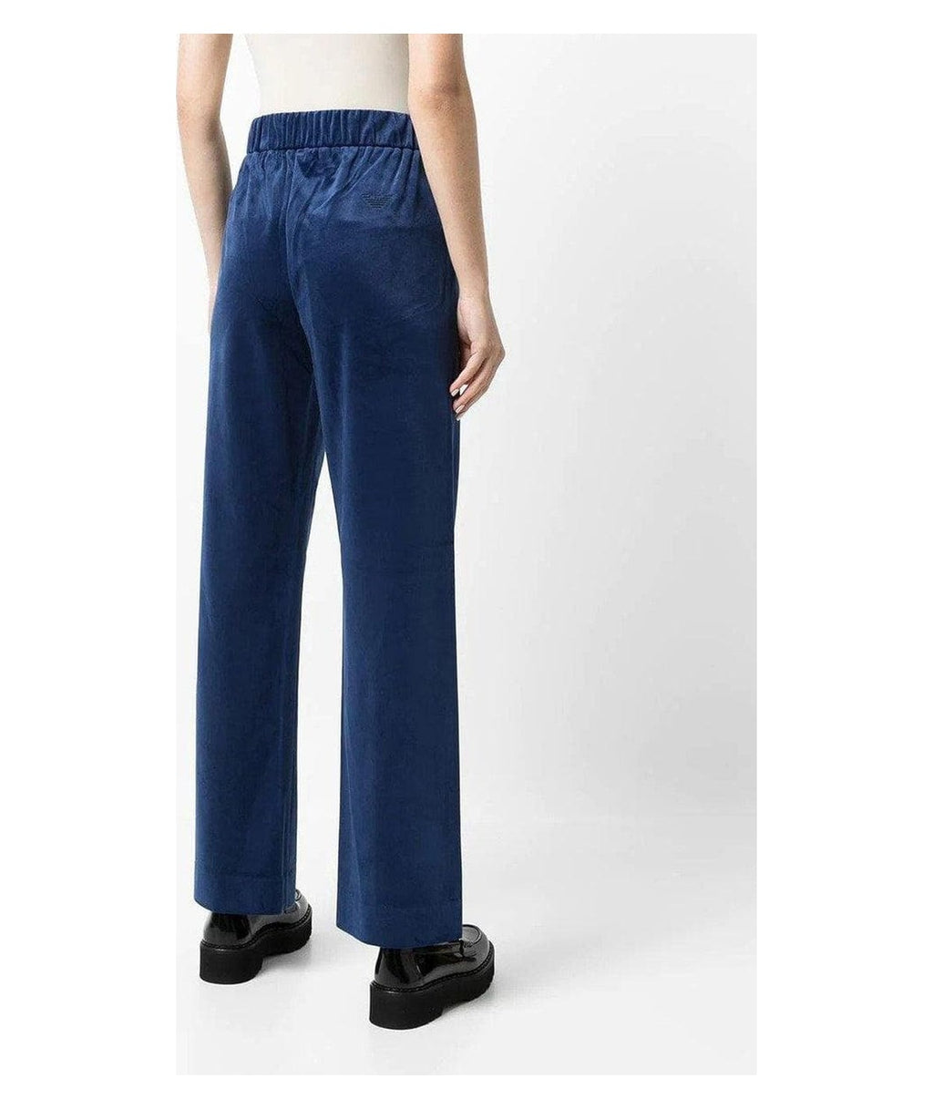 Pantalone effetto velluto con logo ricamato 3